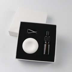 White round creative car air freshener, gypsum perfume diffuser, portable car air freshener set with fragrance stone