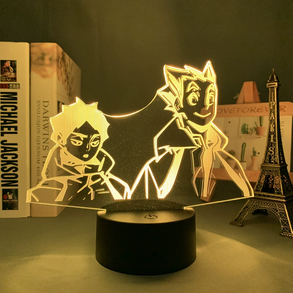 Акриловая ночная LED-лампа с волейболом, минифигура, 3D, подарок на день рождения