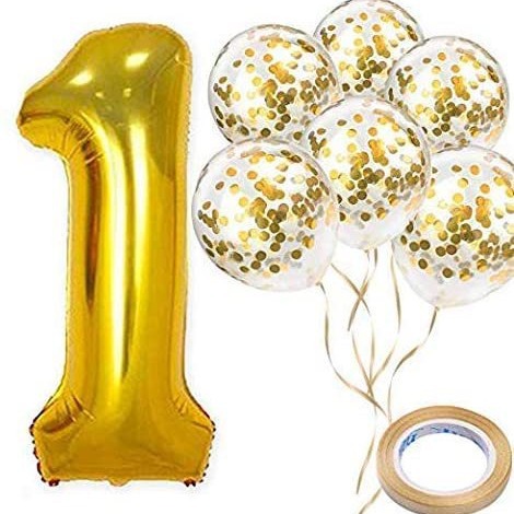 Globo de lentejuelas de confeti de 12 pulgadas Globo digital de papel de aluminio de 32 pulgadas Oro 0123456789 decoración de la fiesta de cumpleaños