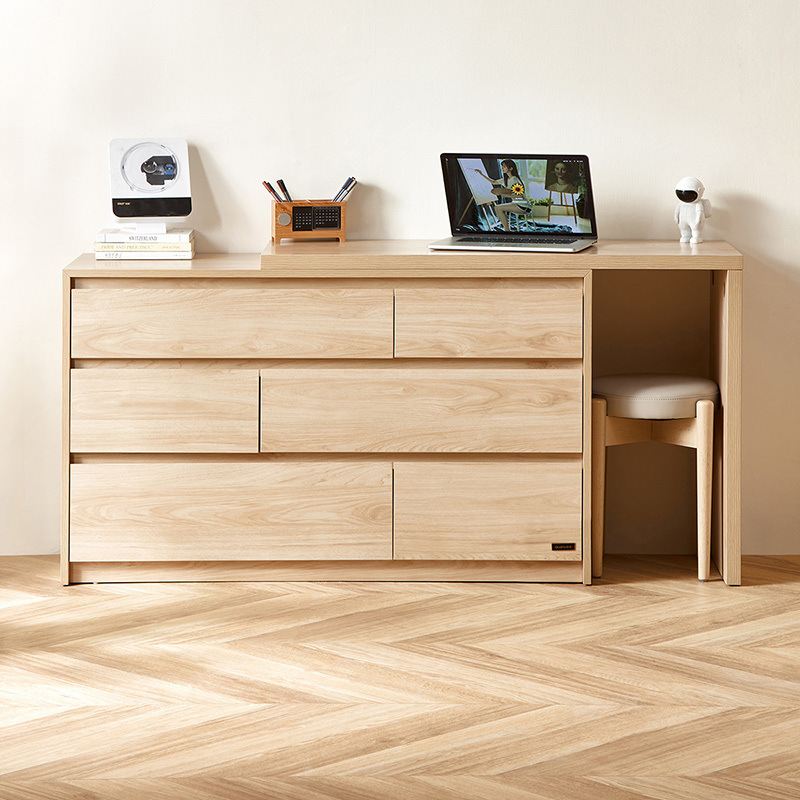 Estilo antiguo chino seis armarios armario de vestíbulo moderno simple armario de piso armario de dormitorio multicapa armario escritorio de maquillaje mesa