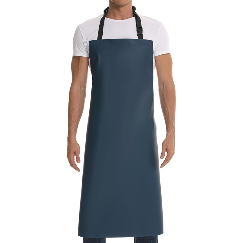 Transfronterizo coreano impermeable delantal hombre y mujer ropa de trabajo acuática sin bolsillo largo fabricante delantal de cuero PU una al por mayor