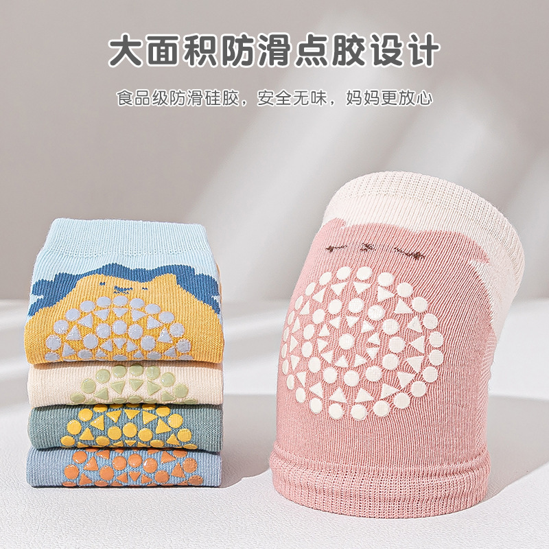 Medias de punto de malla de algodón fino, calcetines de punto de rastreo huecos, niños y niñas para bebés, calcetines de bebé, rodilleras de dibujos animados antideslizantes