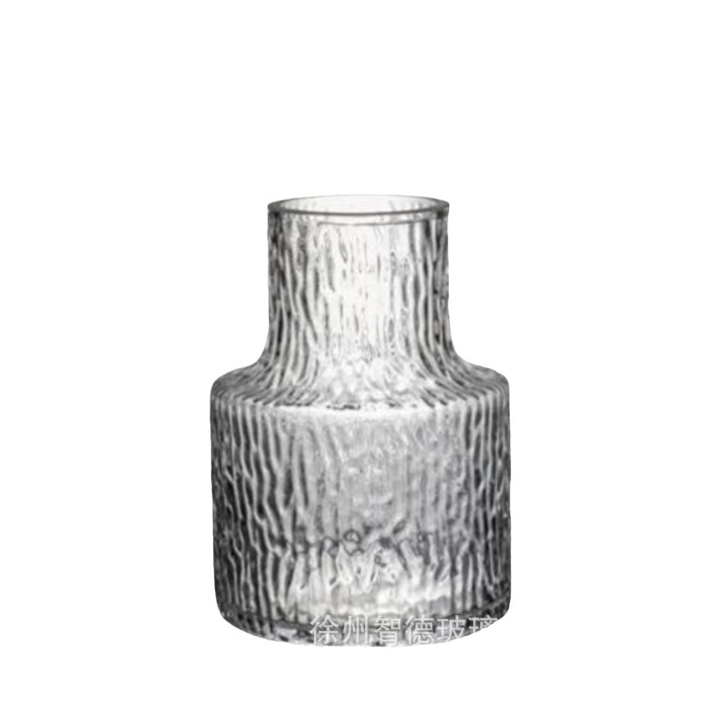 Vaso de vidrio glaciar infinito personalizado creativo simple acuoso flor flor flor fresca flor seca flor arreglador regalos de vacaciones