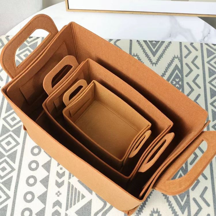 Canasta de almacenamiento plegable de fieltro canasta de almacenamiento en el hogar canasta de almacenamiento de ropa sucia canasta de almacenamiento