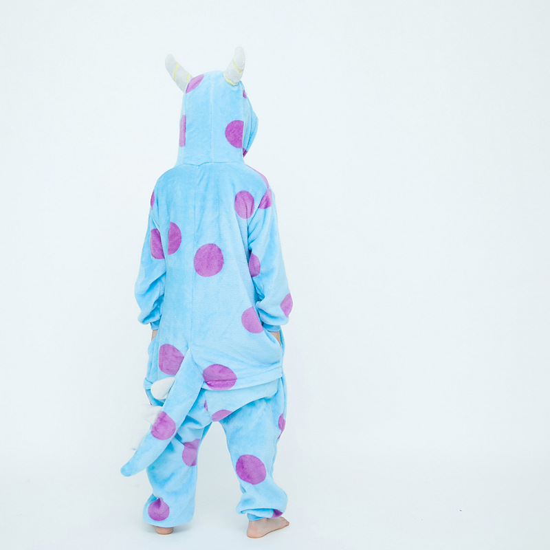 Lote mixto Otoño e Invierno niños y niñas de dibujos animados animal de una pieza pijama de franela Totoro manga larga Panda aseo ropa para el hogar