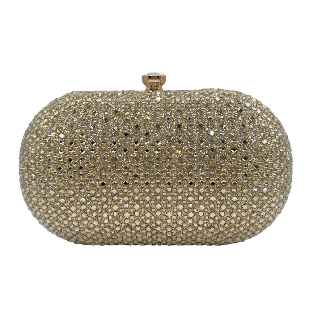Túi clutch nữ đính đá sáng bóng dự tiệc thanh lịch — vàng nhạt, bạc, ngọc lục bảo, màu xanh đậm chi tiết 15