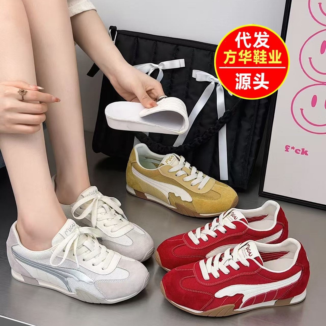 Zapatos de nicho de color para mujeres 2026 verano nuevo estilo universal suela gruesa elevación de moda cómoda y transpirable zapatos deportivos casuales para niños image 1