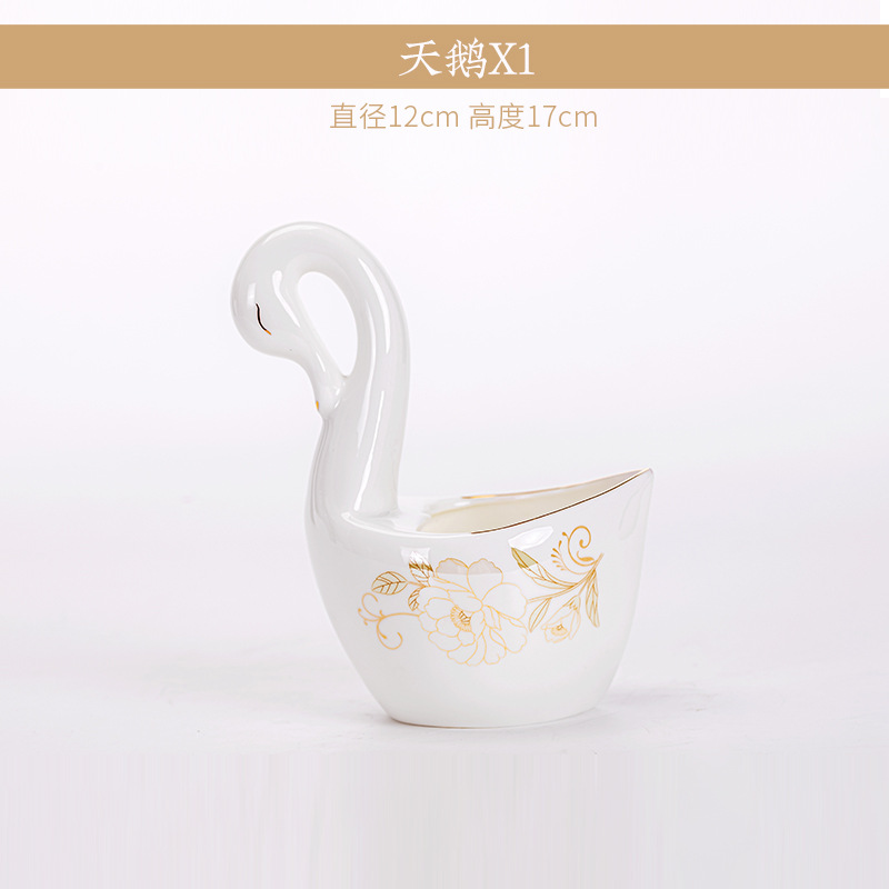 Vajilla de porcelana de hueso Jingdezhen Juego de vajilla de fénix de lujo ligero Regalos para el hogar Platos de cerámica Combinación de platos Tazón de sopa de fideos