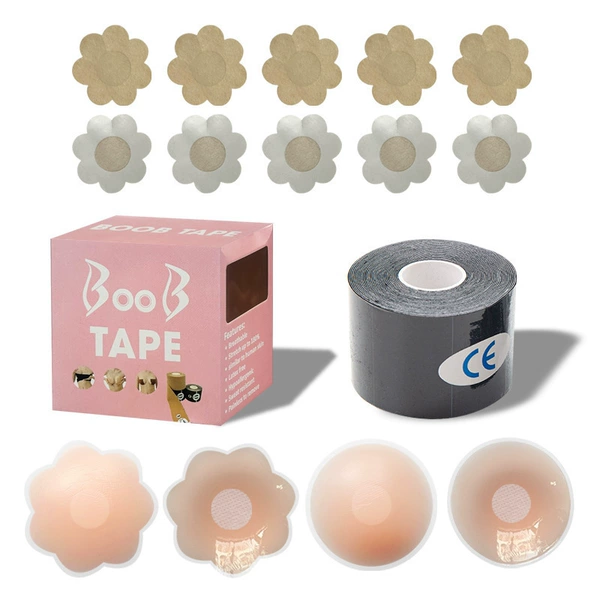 Roll black + 1 pair of round 1 pair of flower skin 10 pieces of flower box