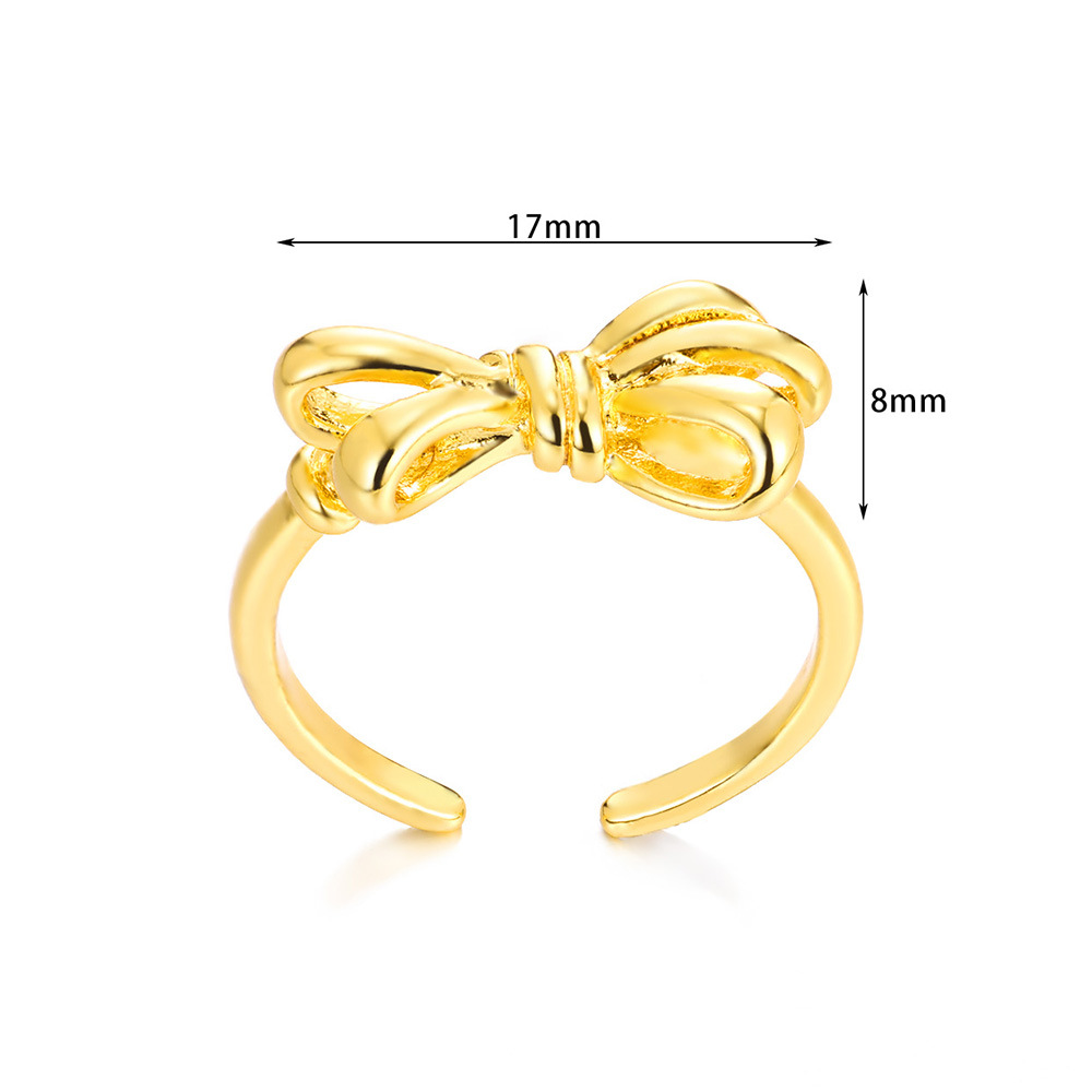 5g Weight 0.03µm-0.05µm Gold Plating Thickness PVD Coated Gold Plating Process 18K Real Gold Plated Plating Material Stone-Free Inlay Material Open Rings Classification 1 Piece Quantity Holiday, Daily Occasion 304 Stainless Steel Material Bow Knot Pattern All Seasons Season Women's Gender Vacation, Simple Style Style Waterproof Non Tarnish Craft PVD Coated Real Gold Plated Bow Knot 304 Stainless Steel Vacation Simple Style Waterproof Non Tarnish Open Rings 13