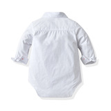 (Трансграничная торговля), детский осенний белый лонгслив для мальчиков, джинсовый комбинезон для раннего возраста, галстук, комплект