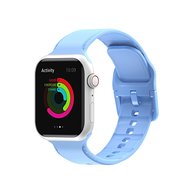 Подходит для Apple Watch iwatch 8 поколения 4/5/6se/7 поколения с силиконовым ремешком Apple Macaron sideline