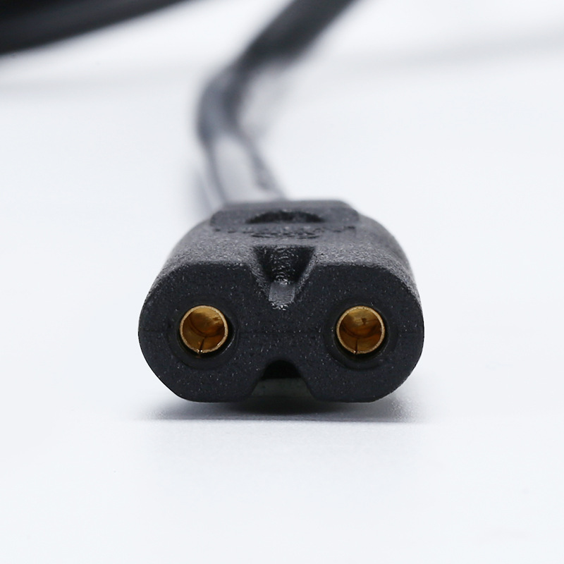 Euro standard, US standard, UK standard, and national standard 8-digit tail plug power cord, two-core AC adapter charging cable