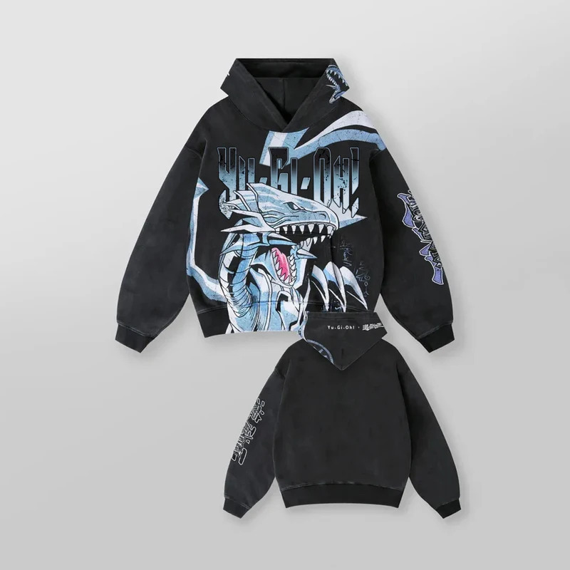 Y2K Blue-Eyed White Dragon Graphic Hooded Sweatshirt for Men and Women Galanchi Streetwear Sports Top Anime Sweatshirt Y2K Blue-Eyed White Dragon Graphic Hooded Sweatshirt for Men and Women Galanchi Streetwear Sports Top Anime Sweatshirt