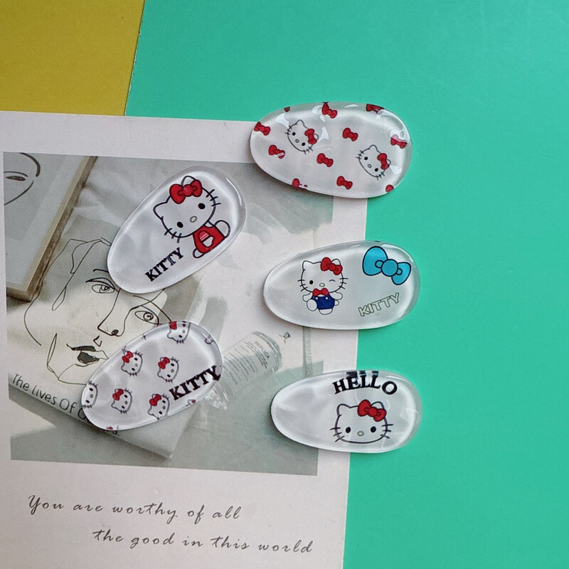 Transparent Pearl White Kt Cat Water Drop Accessories DIY Handmade Material Hairpin Headdress Mobile Phone Case Hole Shoe Matchinging