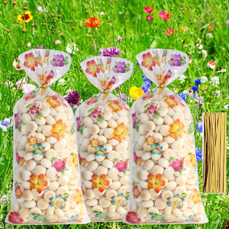 opp平口袋点心零食饼干红色派对回手礼糖果食礼品包装袋现货批发