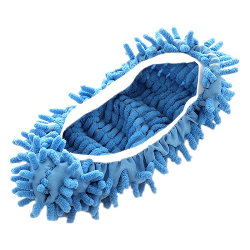 Factory Direct supply chenille shoe cover floor cleaning lazy shoe cover removable and washable floor slippers mop cover single price