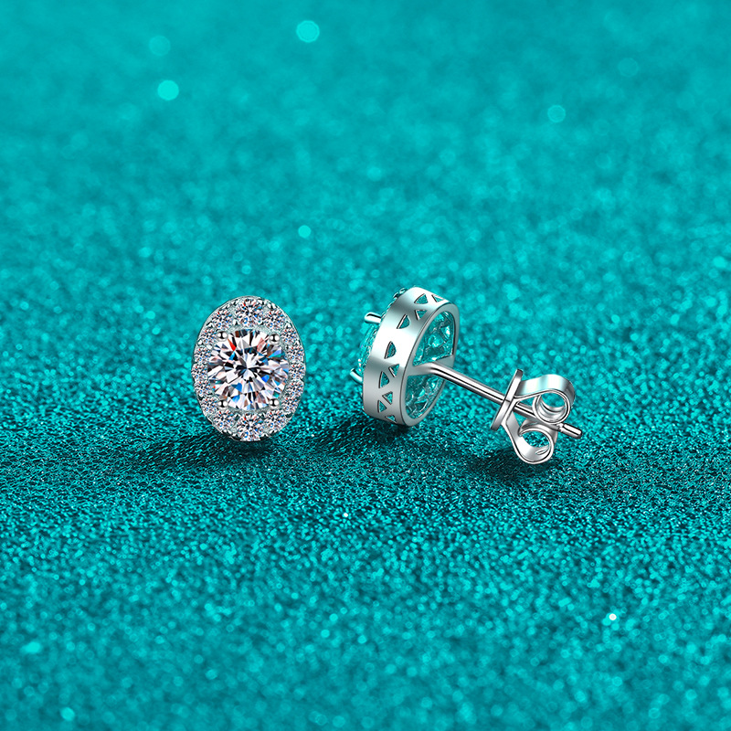 D-farbe Moissanit Creolen Aus Sterlingsilber Elegantes Geschenk_voghion.com