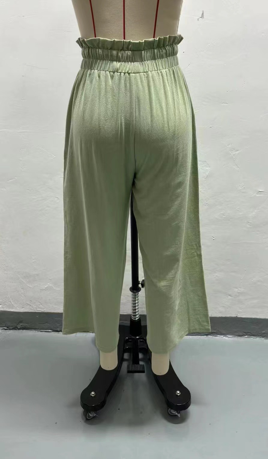 280g Weight Full Length Pants Length Cotton and Linen Fabric Type High Waist Waist Line Casual Pants Pants Type Inelastic Elasticity Holiday, Daily Occasion Regular Fit Fit Type Solid Color Pattern Summer, Spring, Autumn Season Women's Gender Pocket Design Vintage Style Style Women's Holiday Daily Vintage Style Solid Color Full Length Pocket Casual Pants 1