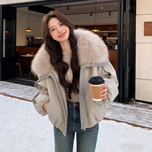【暖冬派克】年轻款派克服女短款大毛领羽绒皮草小个子秋冬新款