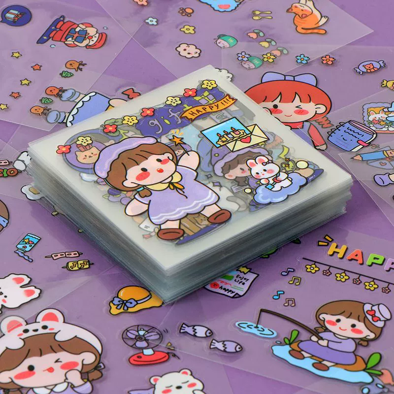 Waterproof cartoon sticker, set, custom-made, wholesale