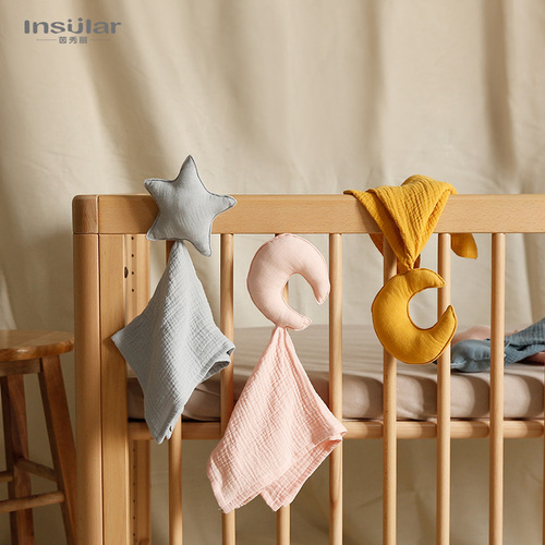 Yinxiuli baby pure cotton gauze comfort napkin baby sleeping star moon doll comfort handkerchief toys cross-border