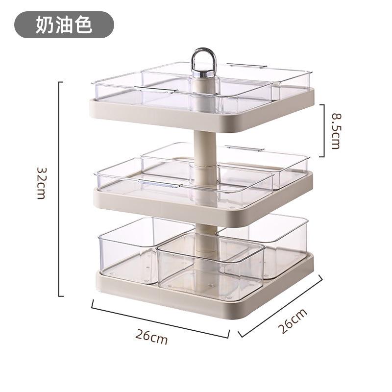 水果盘子火锅盘子点心干果塑料旋转果盘零食盒甜品台多层分格零食|undefined