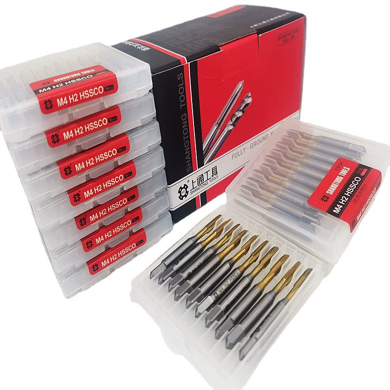 Кобальтсодержащий Метчик Shangtong со спиральным винтовым наконечником с титановым покрытием M35 из высококобальтовой нержавеющей стали M3-M12 оптовая продажа с завода