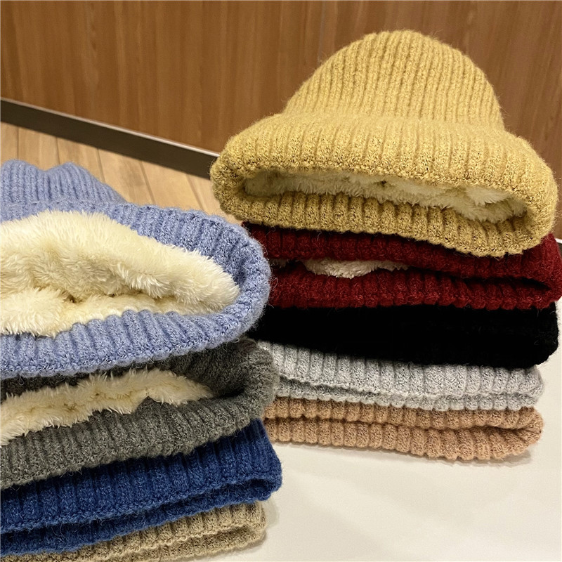 Unisex Winter winter winter muts Wollen muts dames mode gebreide muts heren cool plus fluweel dikke warme koude muts_voghion.com