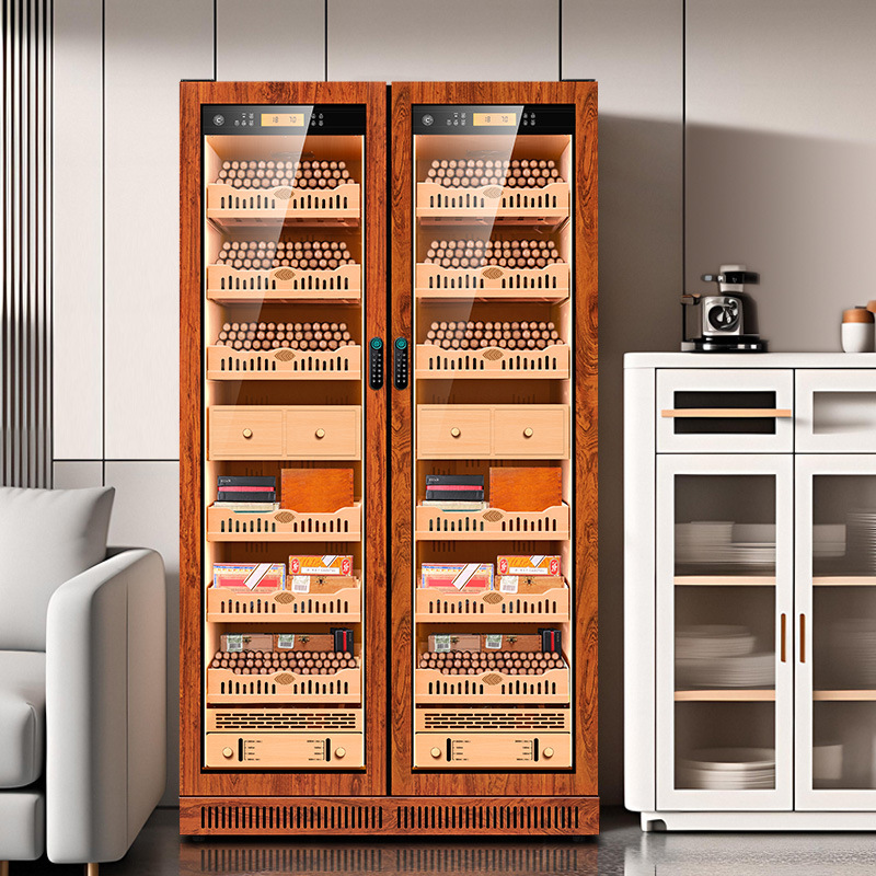 Jialong 320C2 Cigar Cabinet Constant Temperature and Humidity Water Ion Ammonia Purification Cedar Wood Shelf Wifi Double Door Wine Cabinet