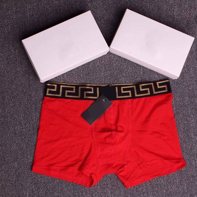 Versace Underwear Cotton Boxer Briefs Red