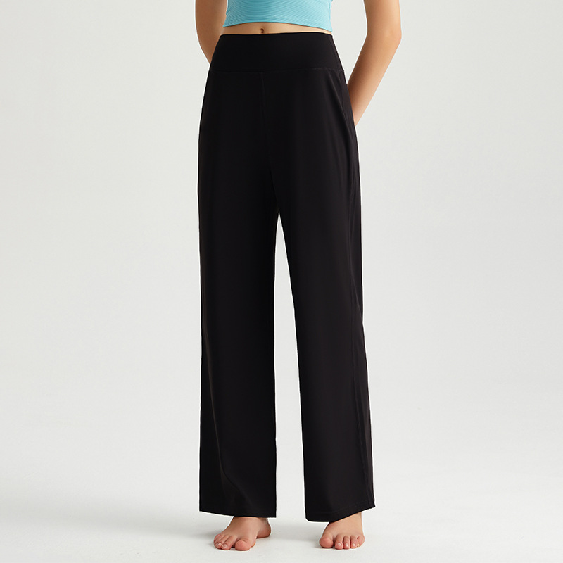 Wiman 7A antibacteriano suelto pantalones de calcetín plástico adelgazante recto pantalones de yoga deportivo pantalones de piernas largas