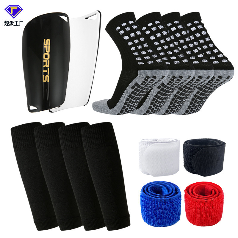 Amazon cross-border adult men and women non-slip dispensing football socks combination suit leg guards socks straps wholesale