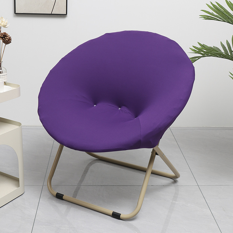 Solid color high elastic milk silk lazy chair cover moon chair cover dormitory chair cover office lunch break chair cover