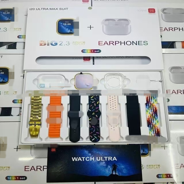 10 IN1 traje i20 ultra Max suit5 generación Bluetooth auriculares bajo consumo de energía reloj inteligente deportes Bluetooth