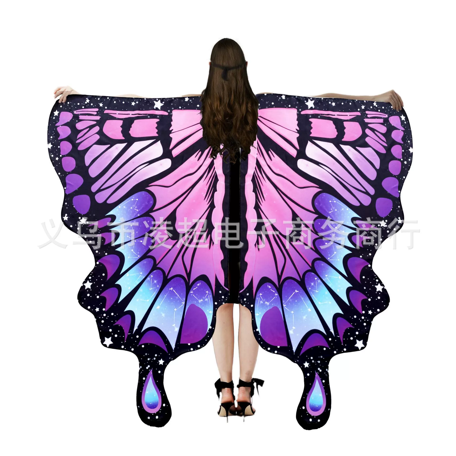 Новый плащ вращающийся платок бабочки плащ бабочки Европейский и американский танец живота крылья бабочки оптом цифровая печать