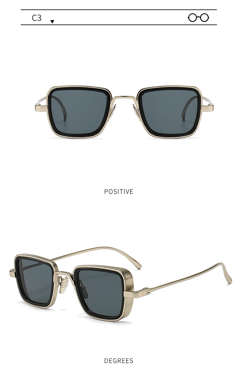 60g Weight Full Frame Glasses Structure Sunglasses Classification Ac, UV400 Protection Lens Material Square Glasses Style Travel Occasion Solid Color Pattern Men'S Gender Classic Style Style Classic Style Solid Color Ac UV400 Protection Square Full Frame Men's Sunglasses 7