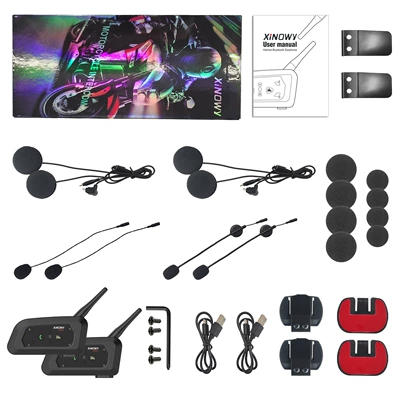 Intercom Helmet Intercom – Motorcycle Helmet Headset - xinony-v6-pro-typec-interface-double-package-new-version