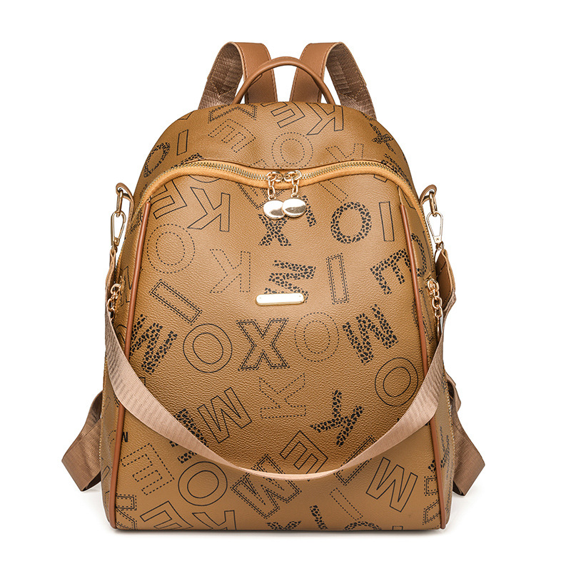 Bolsos para mujer 2024 nuevas letras impresas para mujer mochila moda color contraste mochila de viaje al aire libre mochila escolar al por mayor