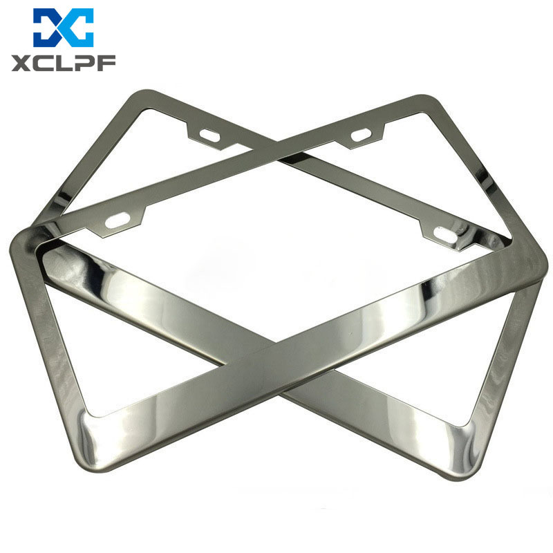 American Stainless Steel Car License Plate Frame American License Plate Popular Modified Car