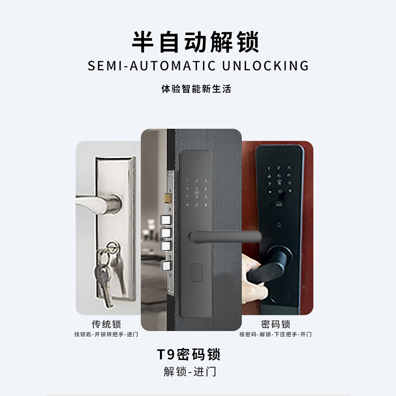 Cerradura inteligente con huella digital y contraseña, para hotel o hogar