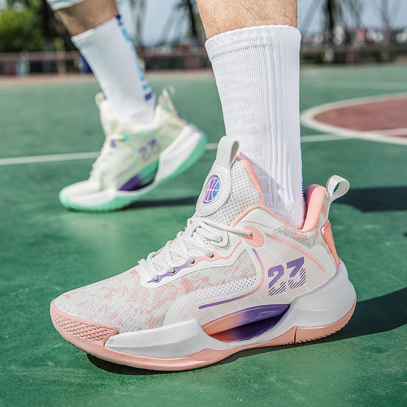 Bolas de baloncesto de combate real de corte bajo para adolescentes a juego de pato mandarín