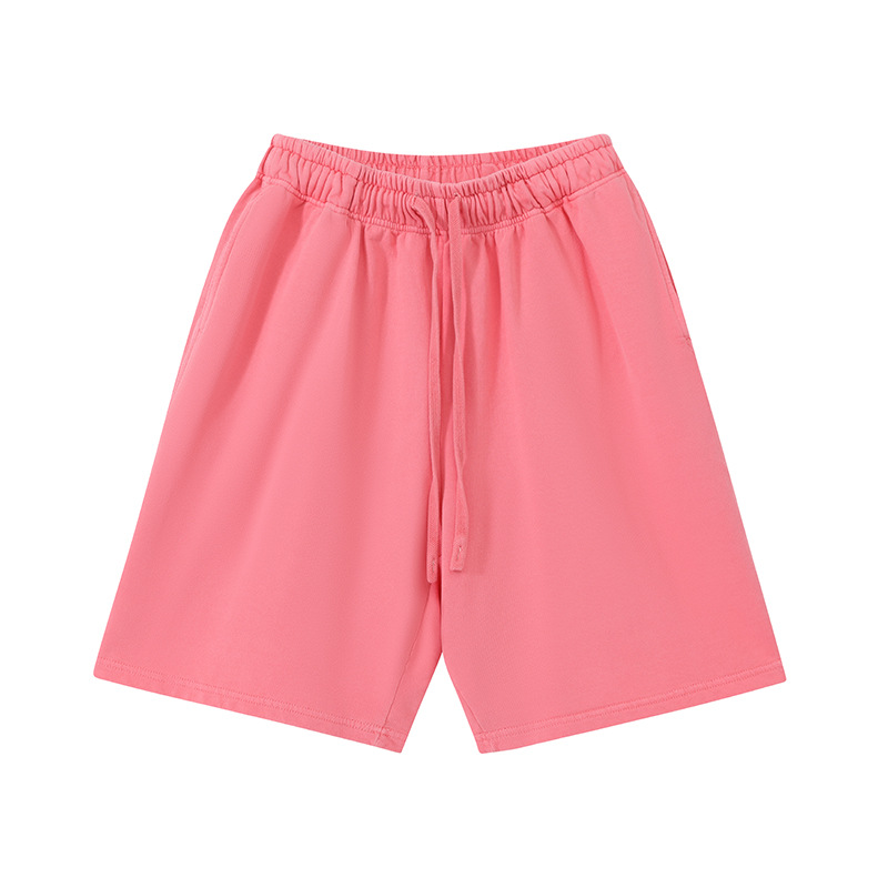 Retro pan blanco lavado pantalones cortos para hombres 2025 colorido cruzado pantalones de cinco puntos sueltos pantalones casuales ha hecho pantalones viejos