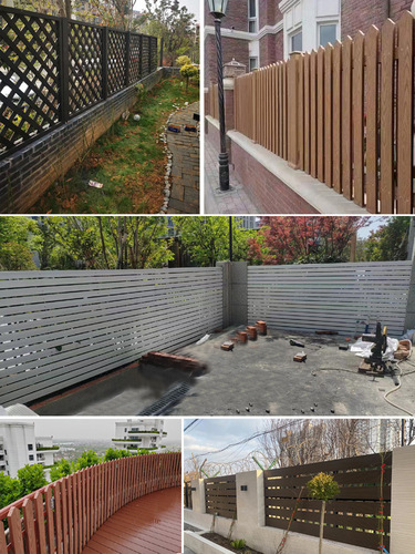 OD59 wholesale plastic board fence fence grille wood plastic slat flower box floor solid decorative board wall panel