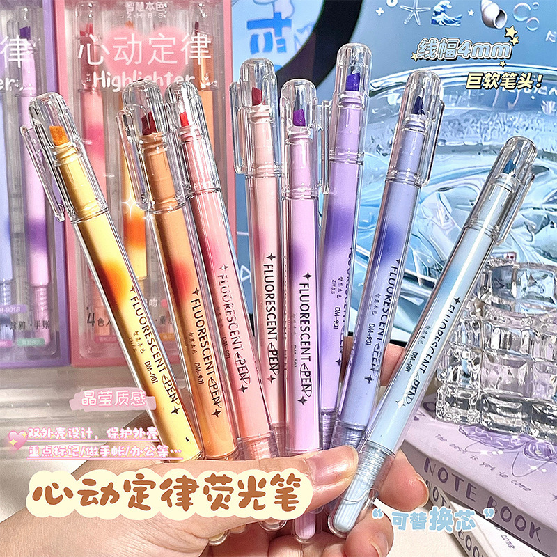 High-quality, aesthetically pleasing highlighters that are cute, smudge-proof, and perfect for journaling, note-taking, and doodling. Quick-drying, ideal for students High-quality, aesthetically pleasing highlighters that are cute, smudge-proof, and perfect for journaling, note-taking, and doodling. Quick-drying, ideal for students