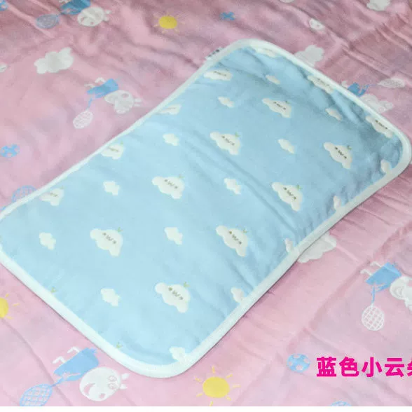 Children's pillowcase, cotton gauze cartoon breathable pillow for kindergarten