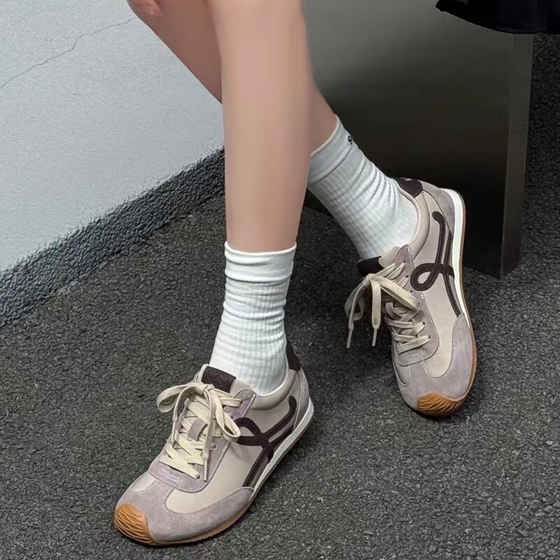 迦罗亚蓝色系带2025秋季新款德训鞋女真皮可爱学院风休闲鞋女平底|undefined