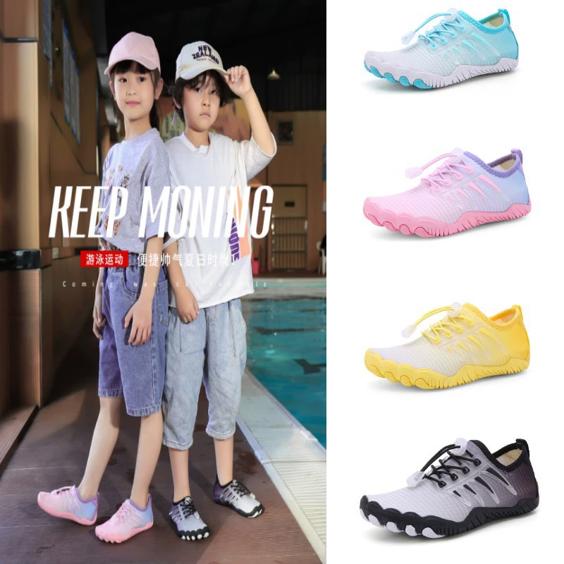 Трансграничная прямая продажа, детская обувь выше по течению, уличная походная обувь, болотная обувь, амфибия, быстросохнущая пляжная обувь для плавания с пятью пальцами
