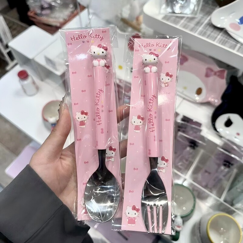 Japanese Sanrio Chopsticks and Cutlery Set, 3D Fork, Eating Spoon, Adult and Children's Chopsticks, Cute Cartoon Spoon for Home Use Japanese Sanrio Chopsticks and Cutlery Set, 3D Fork, Eating Spoon, Adult and Children's Chopsticks, Cute Cartoon Spoon for Home Use