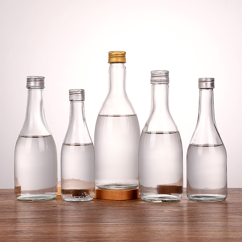 透明玻璃白酒瓶果醋酵素瓶密封含盖白酒分装瓶梅酒空瓶规格齐全